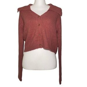 Stitches & Stripes Cardigan in Berry Color Size M